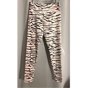 Forever 21 Lg TIGER STRIPE Retro LEGGING Bold Athleisure Y2K AF Fun Flirty Sexy